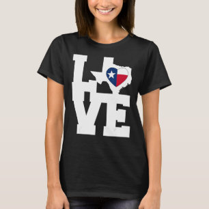 Texas Texas Liebe Map Flag Herz Graphic T-Shirts X
