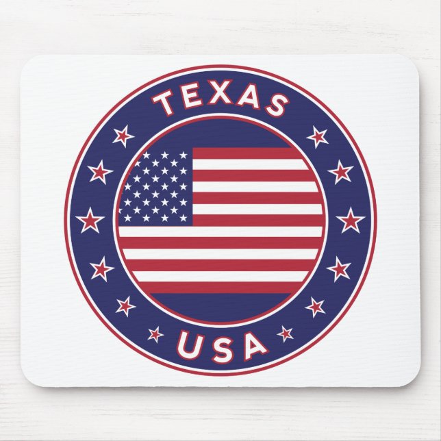 Texas, Texas T - Shirt, Texas Poster, Texas Aufkle Mousepad (Vorne)
