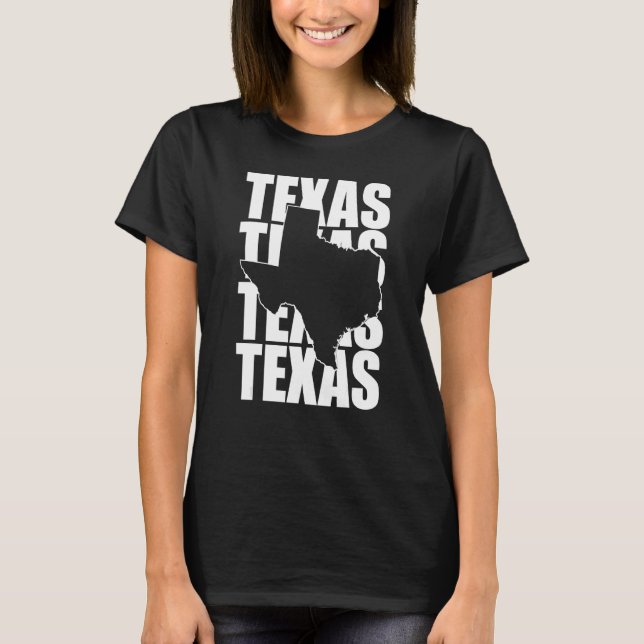 Texas Texas Texas Form Texas Zuhause-Staat T-Shirt (Vorderseite)