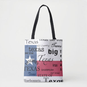 Texas Text Design mit Texas-Flag