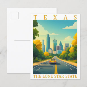 Texas the Lone Star Staat USA Travel Place Postkarte