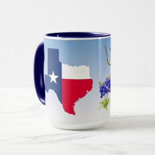 Texas-Thema auf Blues-Tasse Tasse