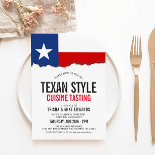 Texas Themed Cuisine   Party Flag Einladung