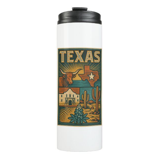 Texas Thermal Tumbler - isolierter Edelstahl Thermosbecher (Vorderseite)