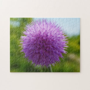 Texas Thistle Wildflower-Blumenpuzzle Puzzle