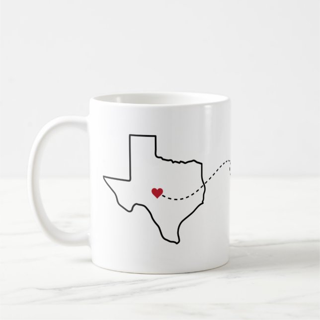 Texas to Indiana - Heart2Heart Kaffeetasse (Links)