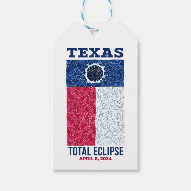 Texas Total Eclipse Geschenketiketts Geschenkanhänger (Vorderseite)