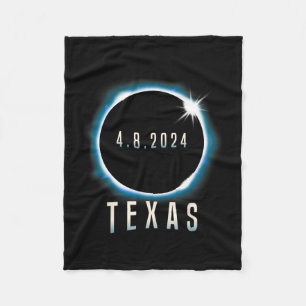 Texas Total Solar Eclipse 2024 Blue April 8 Men Wo Fleecedecke