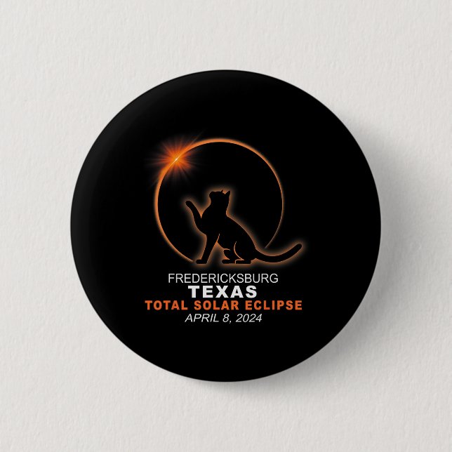 Texas Total Solar Eclipse 2024 Button (Vorderseite)