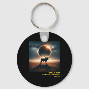 Texas Total Solar Eclipse 2024 Gedenkveranstaltung Schlüsselanhänger