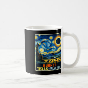 Texas Total Solar Eclipse 2024 Starry Night Kaffeetasse
