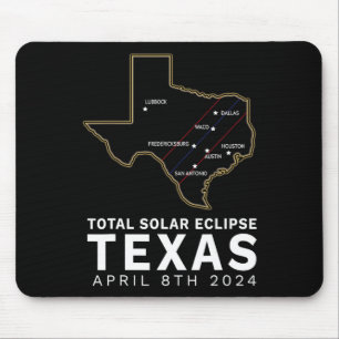 Texas Total Solar Eclipse 2024 Weg der Totalität Mousepad