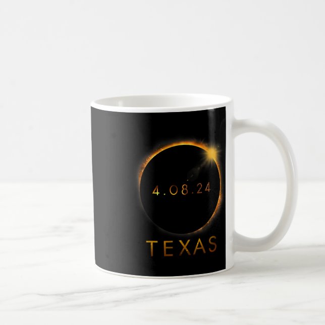 Texas Total Solar Eclipse April 8 2024 Texas Solar Kaffeetasse (Rechts)
