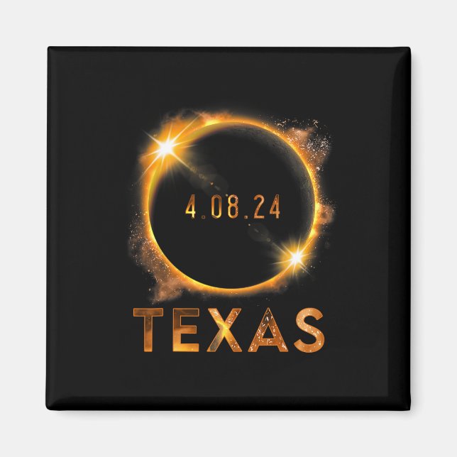 Texas Total Solar Eclipse April 8 2024 Texas Solar Magnet (Vorne)
