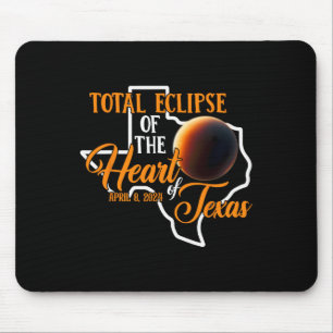 Texas Total Solar Eclipse April 8 2024 US-Karte To Mousepad