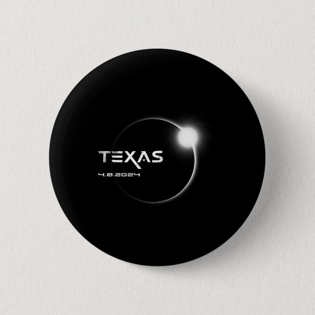 Texas Totality 4.08.2024 Total Solar Eclipse 2024 Button (Vorderseite)