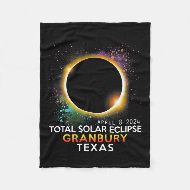 Texas Totality Total Solar Eclipse 8. April 2024 Fleecedecke (Vorderseite)