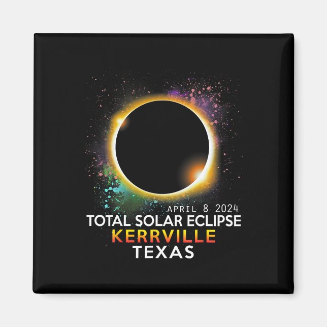Texas Totality Total Solar Eclipse 8. April 2024 Magnet (Vorne)