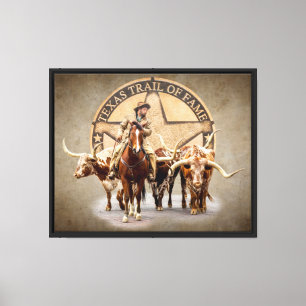 Texas Trail of Fame, Fortworth Cattle Drive Leinwanddruck
