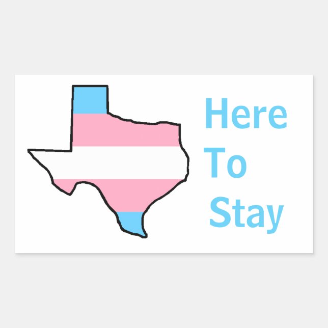 Texas Trans Hier Bleibe Rechteckiger Aufkleber (Vorderseite)