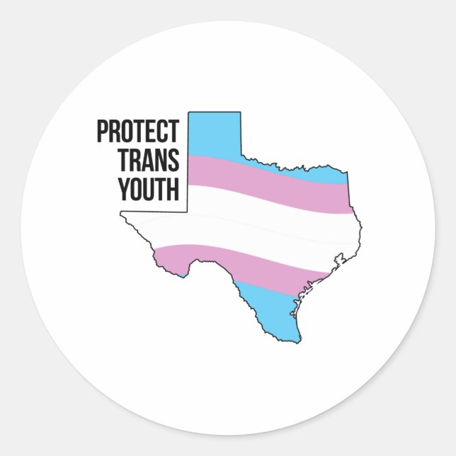 Texas Trans Jugend schützen Runder Aufkleber (Vorderseite)