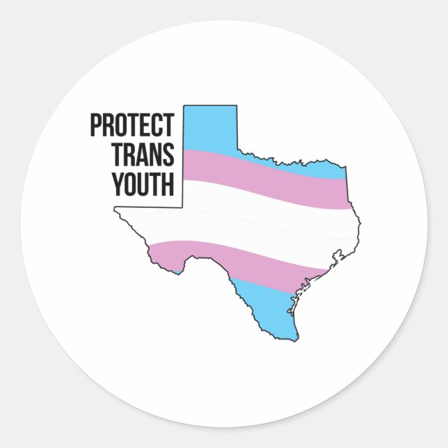 Texas Trans Jugend schützen Runder Aufkleber (Vorderseite)