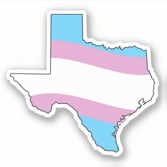Texas Trans Pride Aufkleber (Vorderseite)