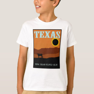 Texas Travel Poster Eclipse T-Shirt