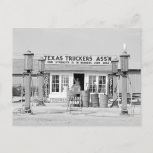 Texas Truck Stopp, 1939 Postkarte