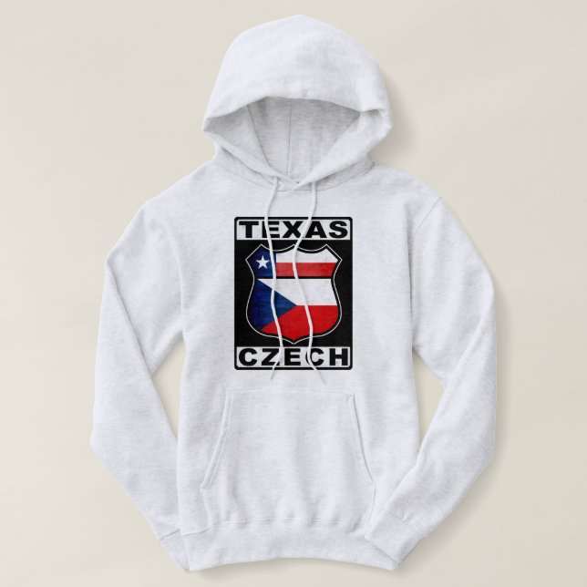 Texas Tschechische Amerikanerin Hoodie (Design vorne)