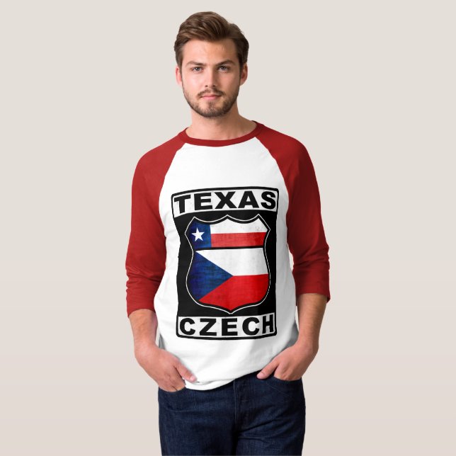 Texas Tschechische Amerikanerin T-Shirt (Vorne ganz)