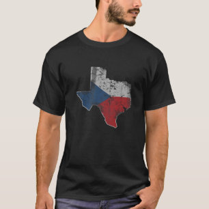 Texas Tschechische Flagge Tschechien Tschechien B T-Shirt