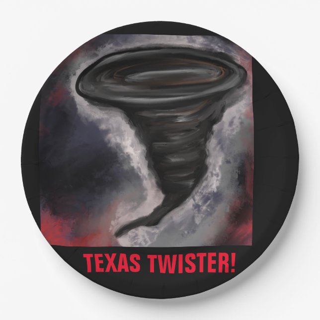 TEXAS-TWISTER PAPPTELLER (Vorderseite)