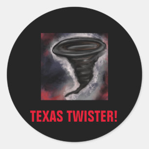 TEXAS-TWISTER RUNDER AUFKLEBER