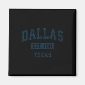 Texas Tx Vintag Sport Design Navy Print Magnet
