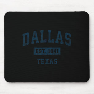 Texas Tx Vintag Sport Design Navy Print Mousepad