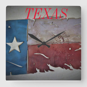 TEXAS-Uhr Quadratische Wanduhr