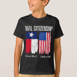 Texas Unabhängigkeitstag Doppelstaatsbürger Texan T-Shirt