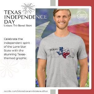 Texas Unabhängigkeitstag Unisex Tri-Blend-Shirt Tri-Blend Shirt