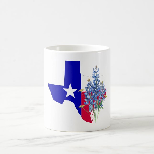 Texas und Bluebonnets Kaffeetasse (Mittel)