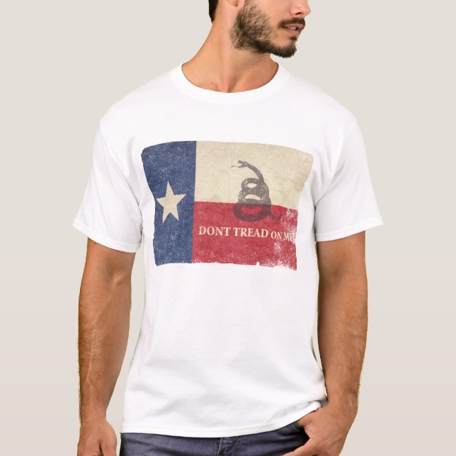 Texas- und Gadsden-Flagge T-Shirt (Vorderseite)