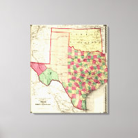 Texas und indisches TerritoriumPanoramakarte