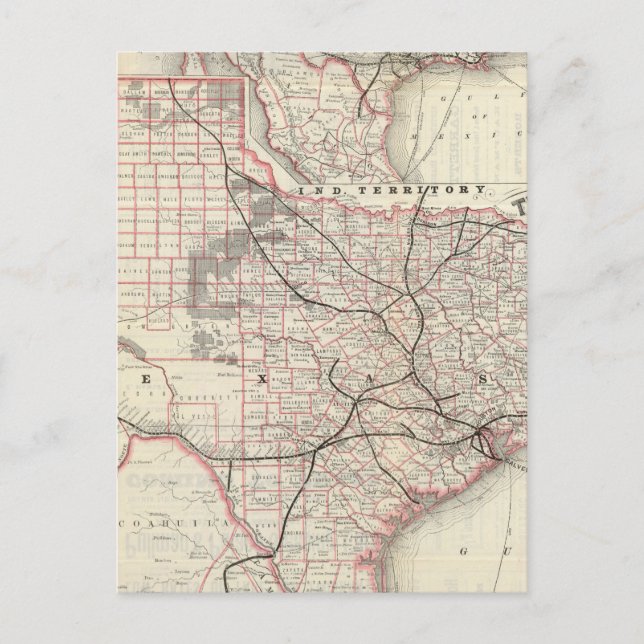 Texas und Mexiko, Houston Postkarte (Vorderseite)