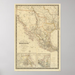 Texas und Mexiko Poster