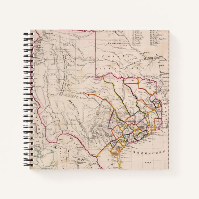 Texas und Oklahoma Notizbuch (Vorderseite)