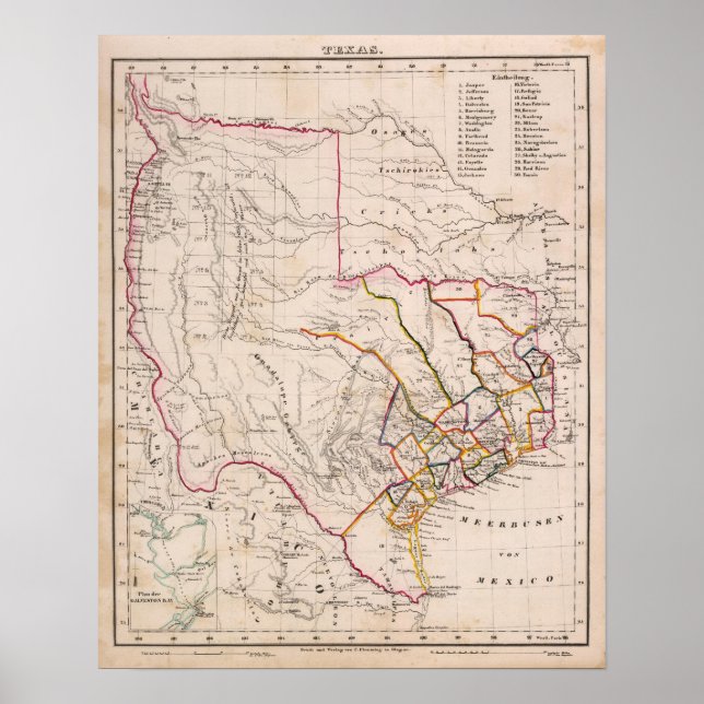 Texas und Oklahoma Poster (Vorne)