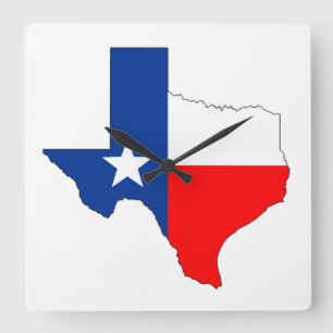 texas united Staaten - Kennzeichnungsform Quadratische Wanduhr