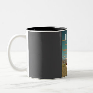 Texas United Staaten Vintag Retro US Staat Travel Zweifarbige Tasse