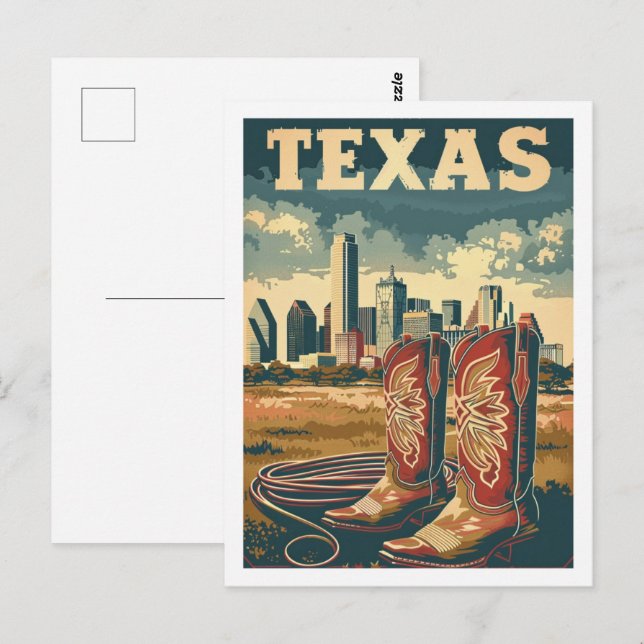 Texas USA Amerika Vintag Berühmter Reiseort Postkarte (Vorne/Hinten)