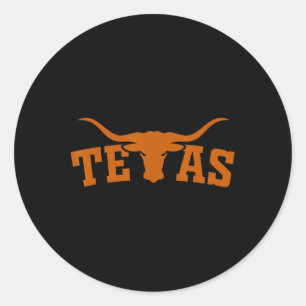 Texas USA Bundesstaat Studenten Sport Amerika Gesc Runder Aufkleber